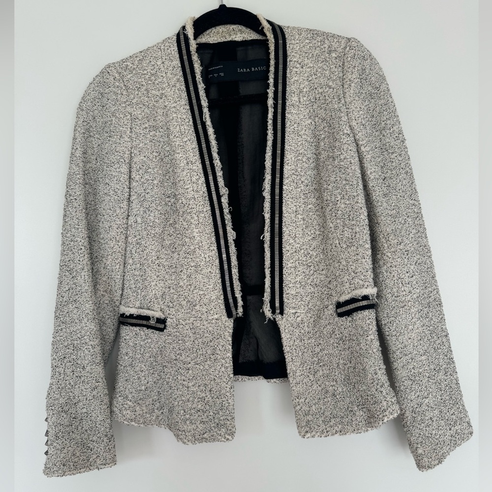 Zara peplum style tweed blazer